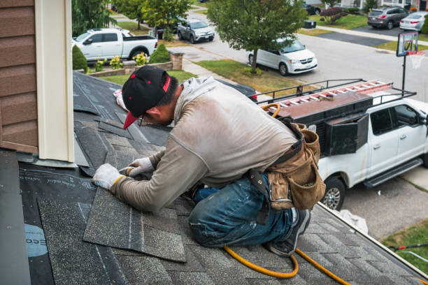 Professional Roofing technician working in North Branford, CT